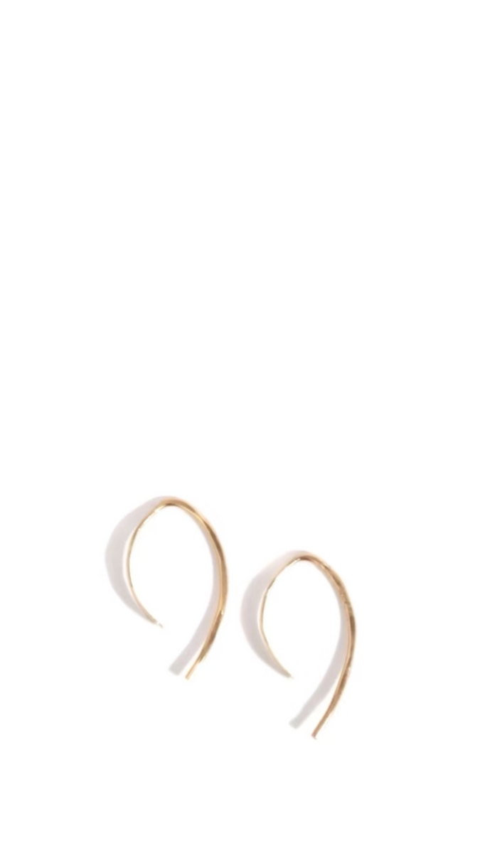 シルバーMelissa joy manning Wishbone Hoops-