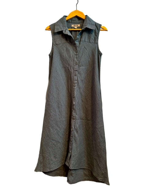 Skyline Dress- Linen Button Down Dress / FLAX