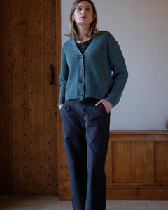 Amita Ribbed Cardigan in Caspian by Bibico